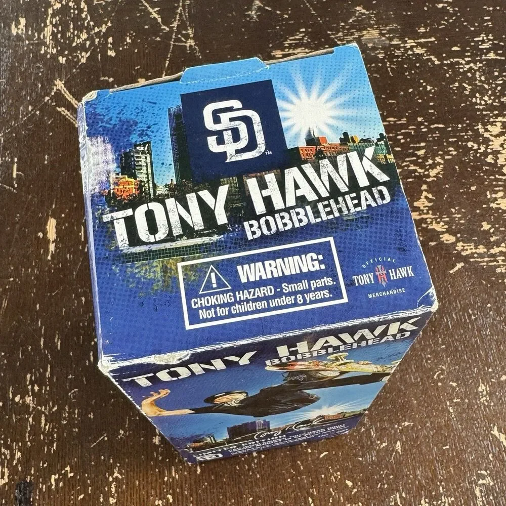 San Diego Padres Tony Hawk Night Bobblehead REPAIRED With Original Case & Insert